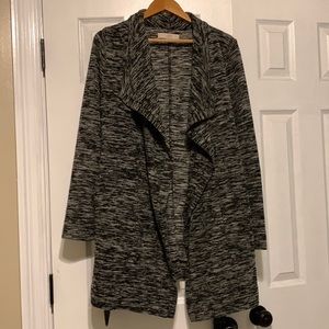 Loft xl Shawl collar gray tweed coat